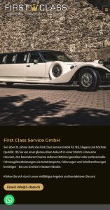 Webdesign Winterthur für First Class Services Stretch Limousinen