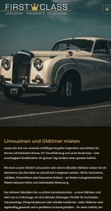 Webdesign Winterthur für First Class Services Stretch Limousinen