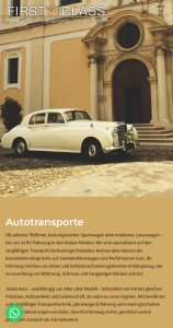 Webdesign Winterthur für First Class Services Stretch Limousinen