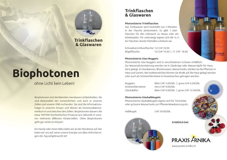 Grafiker Winterthur Flyer gestalten Biophotonen Produkte