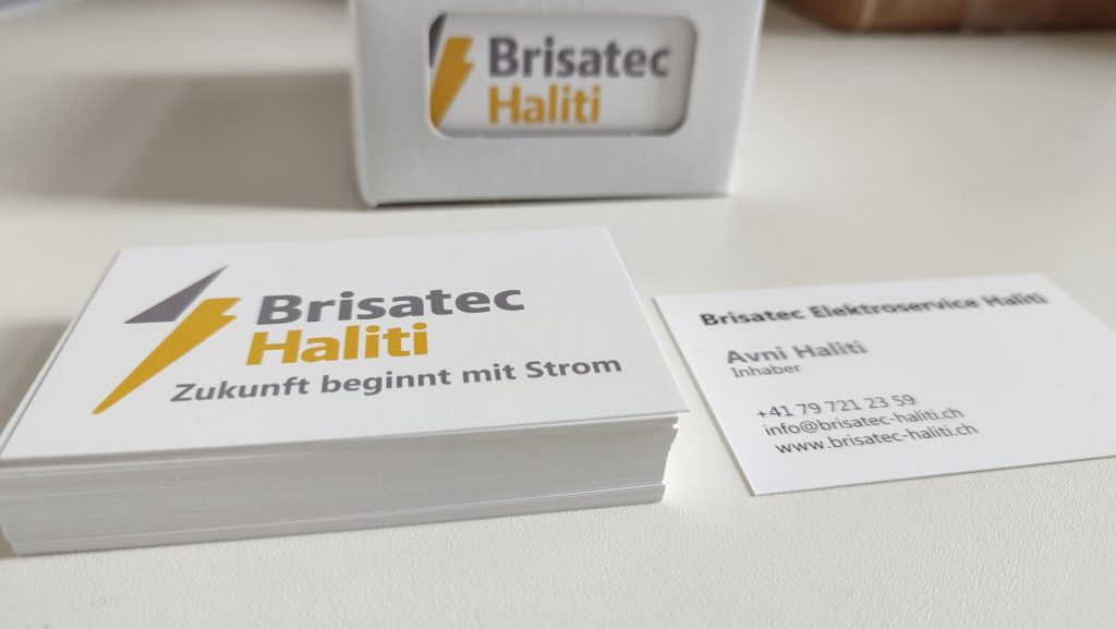 Visitenkarten drucken für Brisatec Haliti