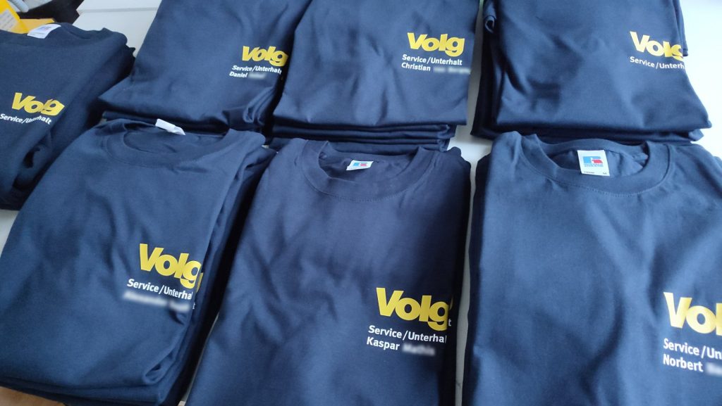 Textildruck Winterthur für den VOLG